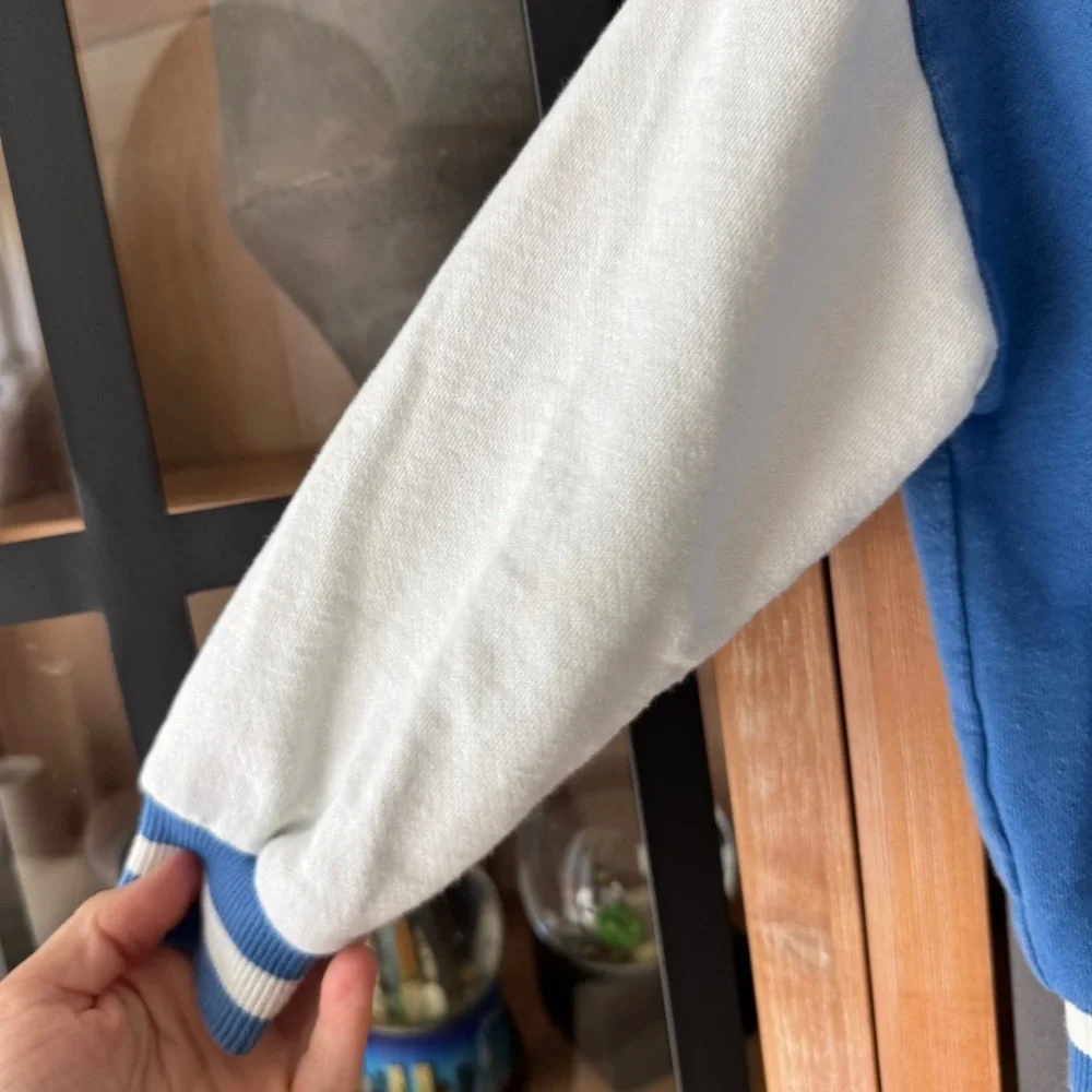 Zara Kids varsity jacket cobalt royal collegiate preppy sporty toddler boy music